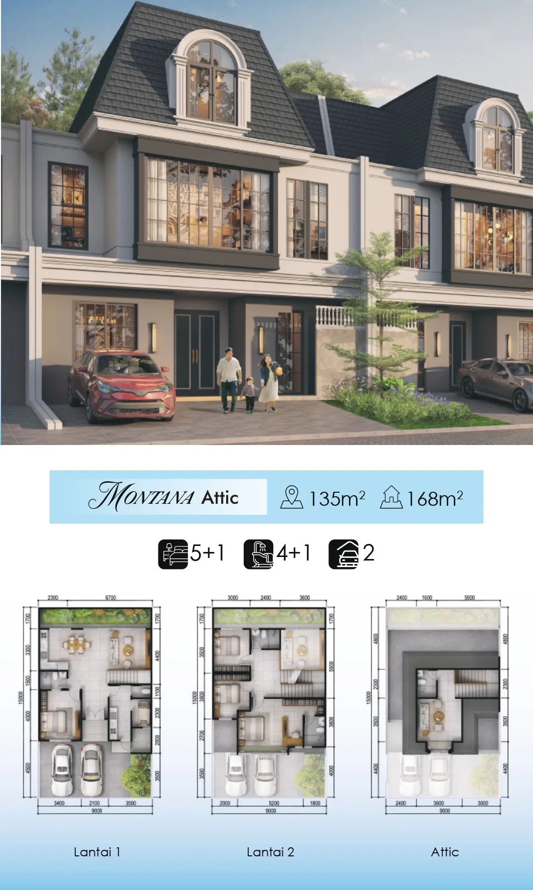 Montana Cikini Standar — LT 135m² · LB 144m²